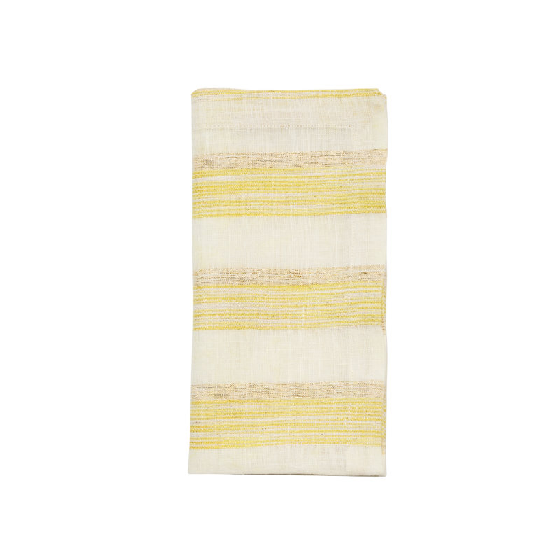 Broad Stripe Napkin, Yellow