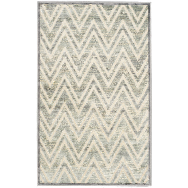 Tapis performance à chevrons Haileymarie, Rectangle 2 pi 7 po x 4 pi