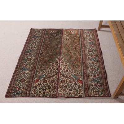 Handwoven Turkish Area Rug With Intricate Floral Pattern In Rich Earth Tones For Your Home