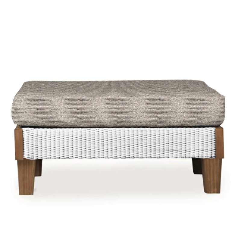 Catalina Outdoor Ottoman, Demo Stone, White