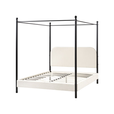 Four Poster Bed Boucle DANNEMOIS
