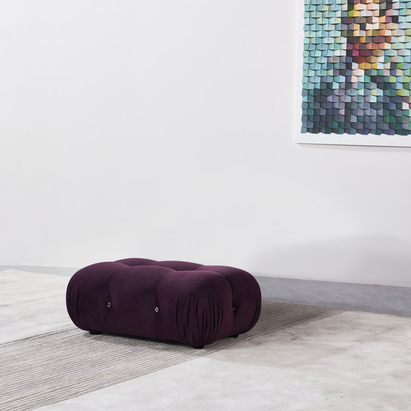 Repose-pieds Damion, Velours mauve