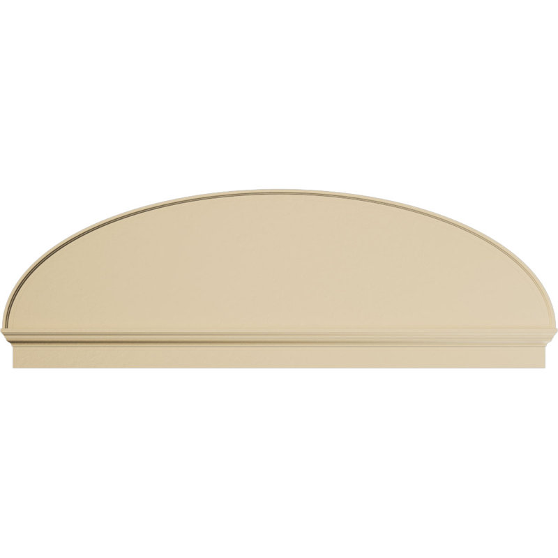 Fronton en uréthane Elliptical Signature, brun clair apprêté, 80 po x 26,875 po x 2,75 po, Combinaison, Lisse