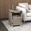 Table d'appoint de style campagnard moderne avec tablette et garde-robe, blanche-1584875265-1593651942