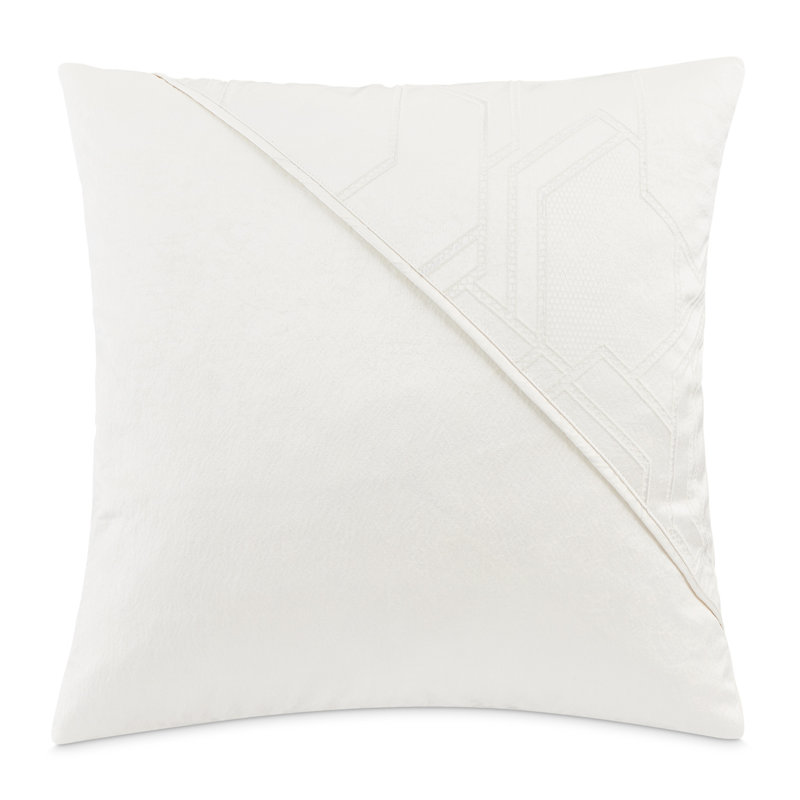 Ivory Queen Comforter Set with Geometric Jacquard Weave