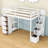 Gerta Twin 7-Drawer Loft Bed with Stair and Bookcase by Harriet Bee-946983815