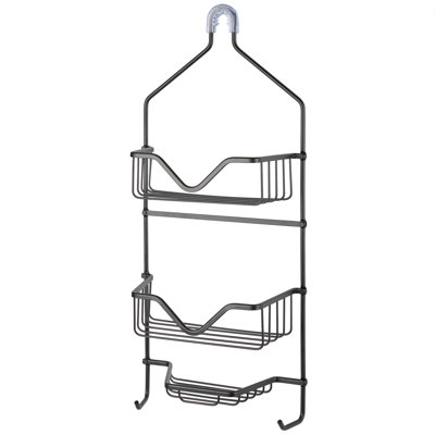 3 Tier Aluminum Shower Caddy in Black
