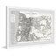 « carte de l’état de l’oregon »-impression d’art graphique sur papier encadrée-2017431077