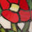 9.5"W Genevieve Red Flowers Stained Glass Dome Shade Pendant