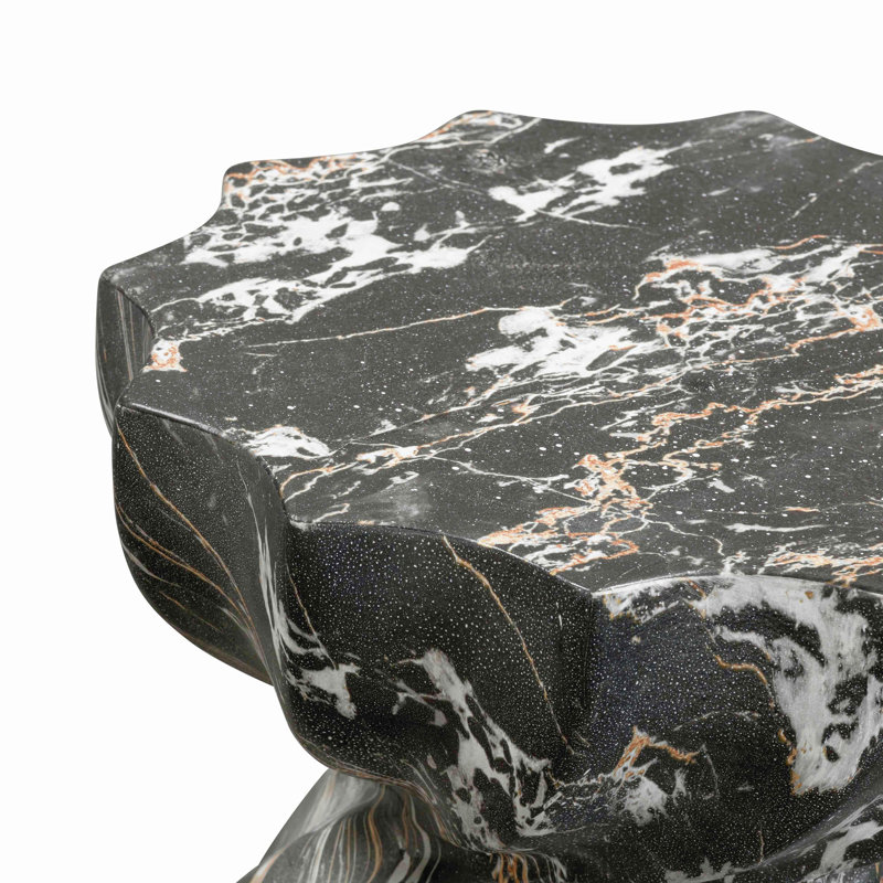 Centano Concrete Top End Table, Black