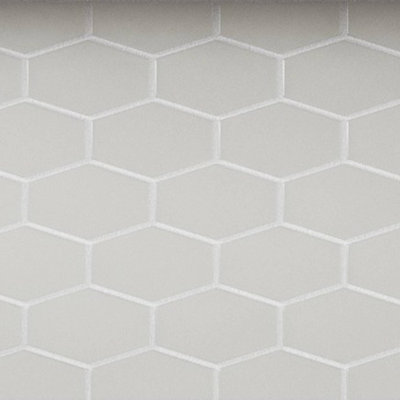 Long Hex 10.60in.x11 in. Glass Mosaic Tile