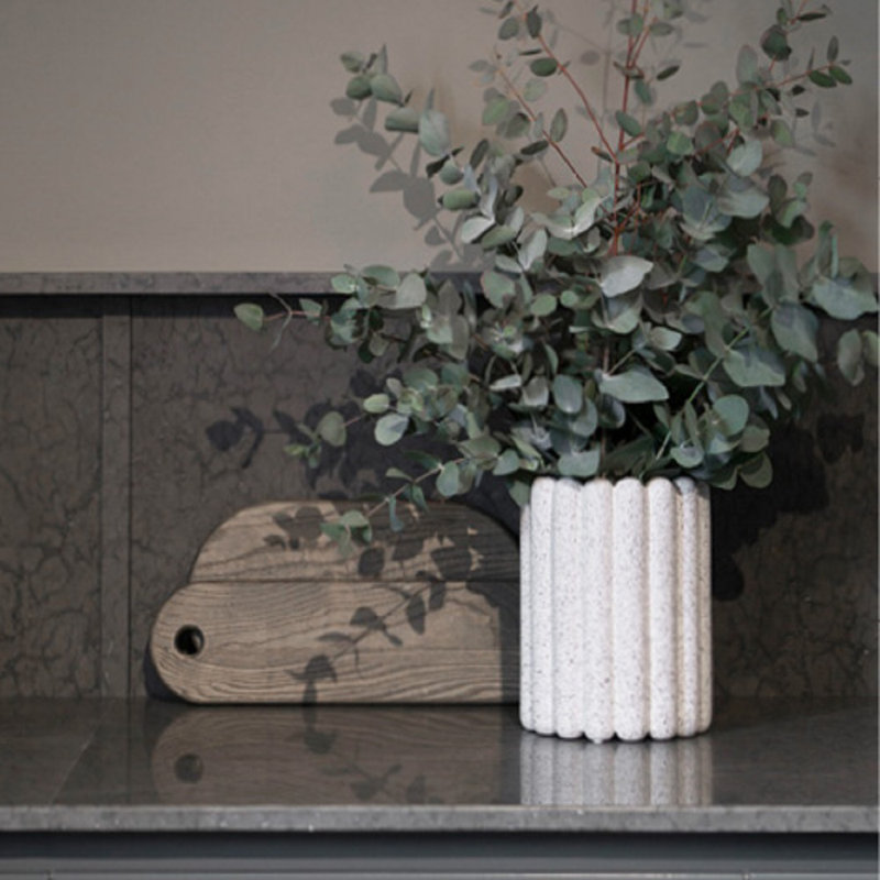 Pot de fleurs en céramique Mist, H 9,06 po x l 7,48 po x P 7,48 po