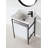Denelle 23.62'' Single Bathroom Vanity with Ceramic Top-299812825