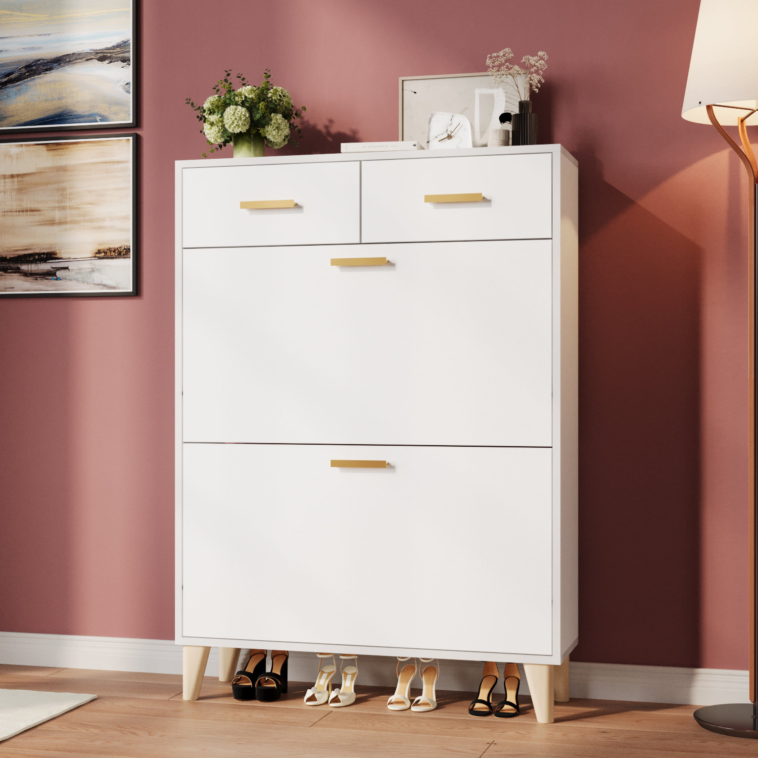 George Oliver 20 Pair Shoe Storage Cabinet | Wayfair