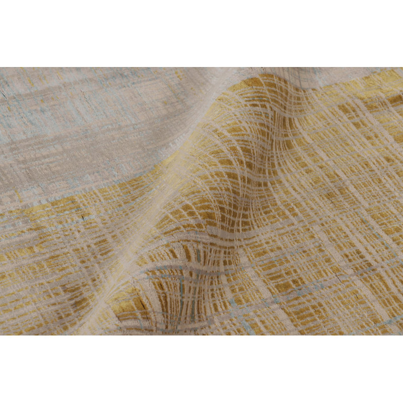 Modern Hand Knotted Abstract Area Rug