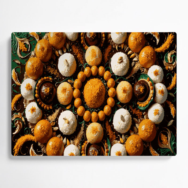 Desserts, art mural brun en métal Ladoo, H 20 po x l 30 po