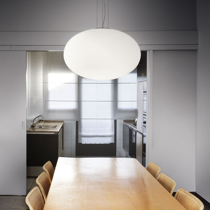 Candy 1 - Light White Sphere Pendant, 238cm H x 40cm W x 40cm D