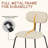 19'' H Modern Linen-like Fabric Upholstered Dining Chair With Metal Legs-43987058