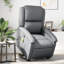  Fauteuil inclinable de massage en similicuir gris Stand Up