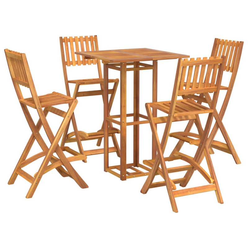 Acacia Patio Dining Set with Square Table