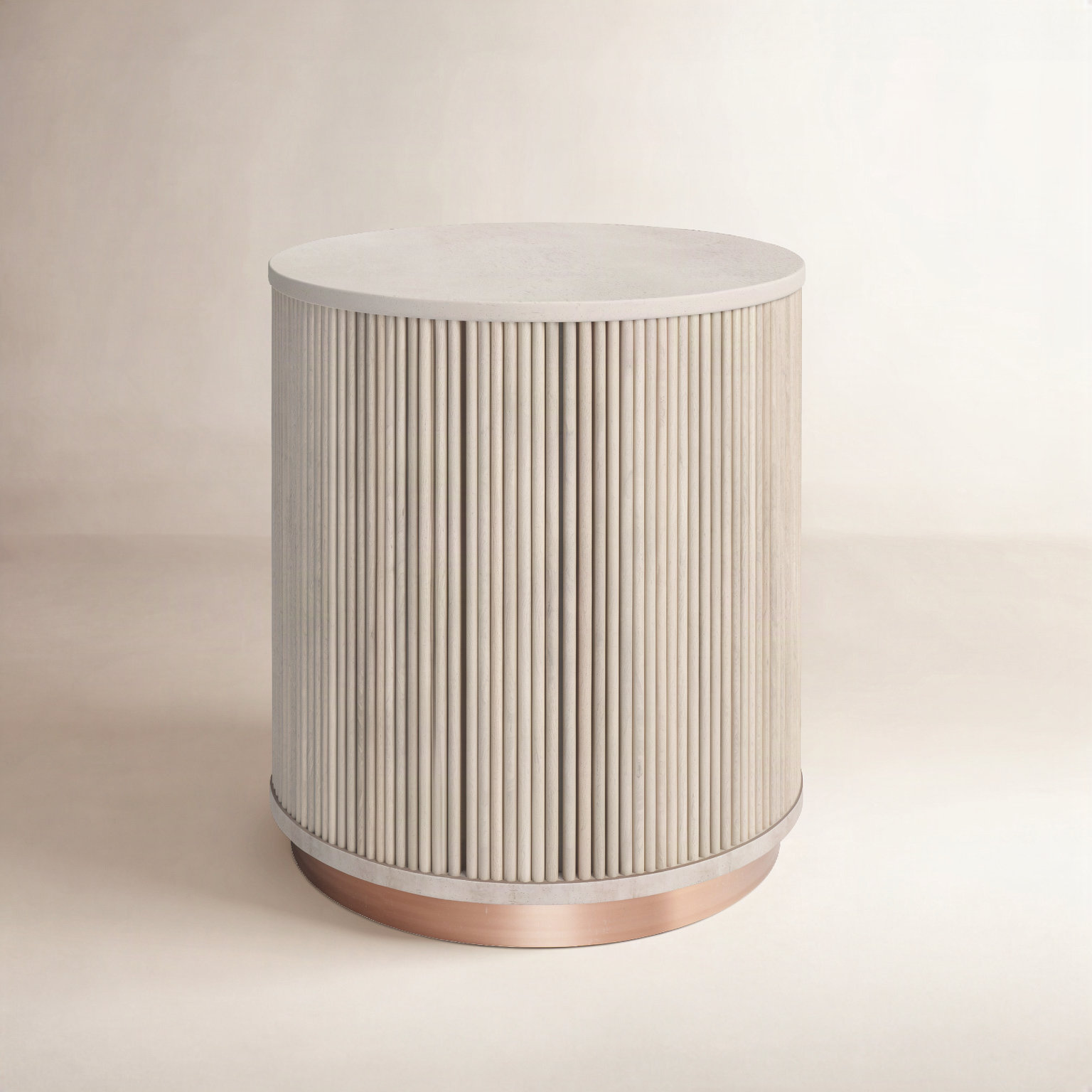 Derbey 18" Mango End Table, Whitewash