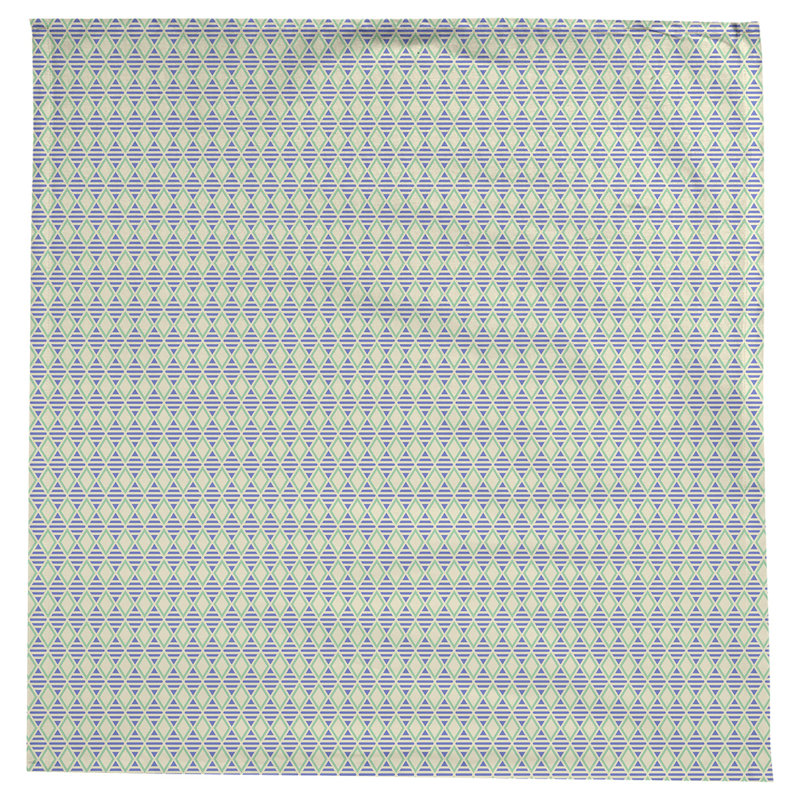 Nappe à carreaux géométriques Leffel, Vert / bleu