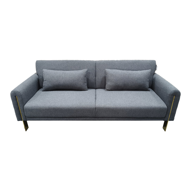 3 Seater Linen Sofa Bed, Grey