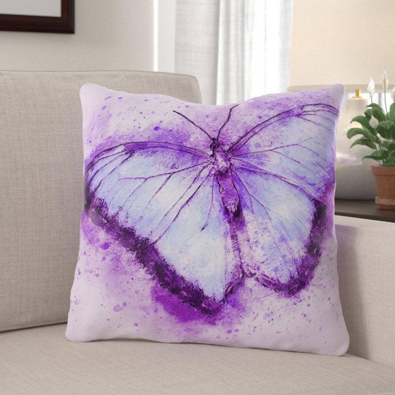 Coussin Butterfly, Microsuède, Intérieur