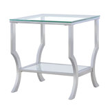 Coralle Glass Top End Table
