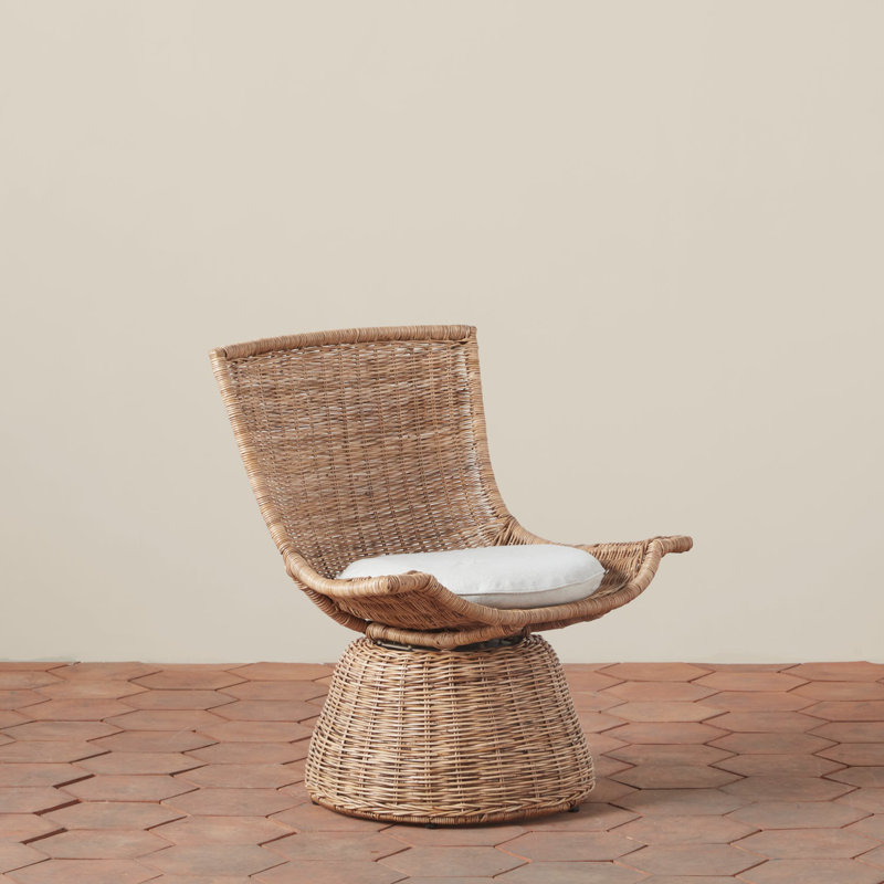 Healdsburg Boucle Swivel Chair, Linen