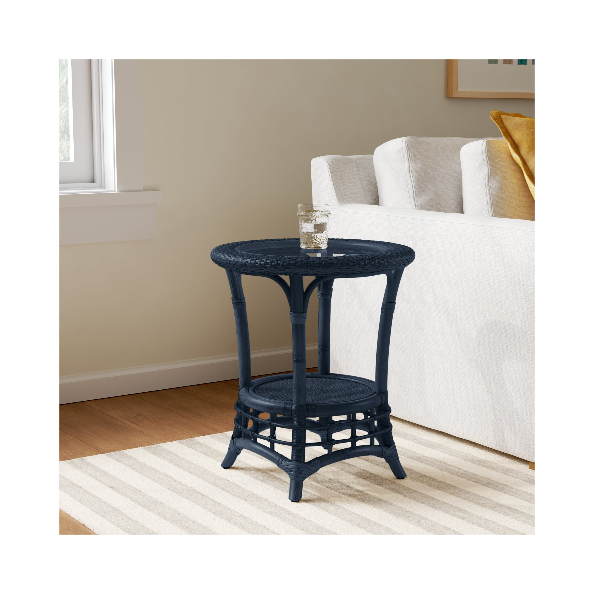 Luca End Table, Navy