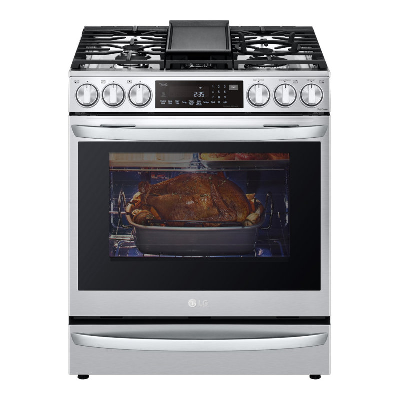 30" 6.3 cu. ft. Slide-in Natural Gas with Air Fry, Stainless Steel