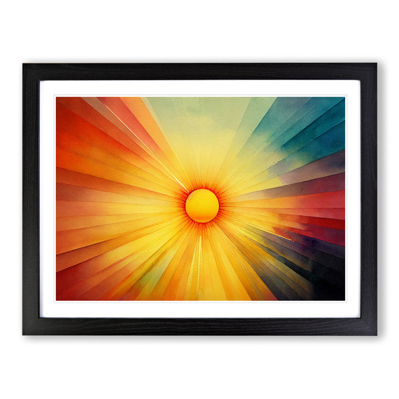 XH1022-8984X The Rising Sunset Vol.2 Abstract - Single Picture Frame Print, 34cm H x 46cm W x 2cm D, Black