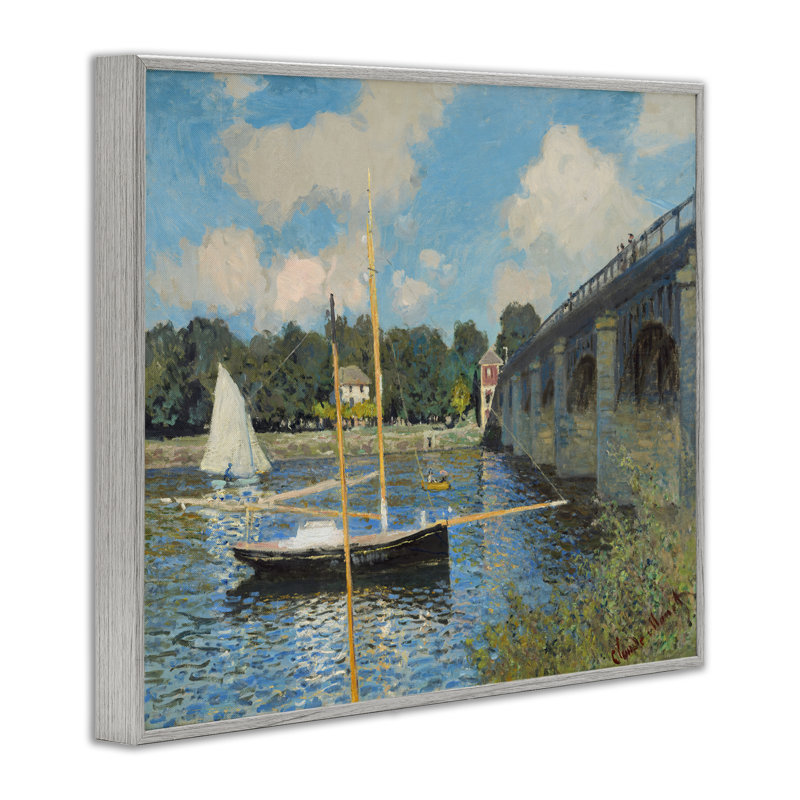 Art classique de rivière avec bateaux, estampe numérique par one1000paintings, Estampe numérique Farmhouse, H 16 po x l 20 po