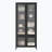 Large Metal Storage Cabinet Display Cabinet, Waffle-Grids Tempered Glass-785897832