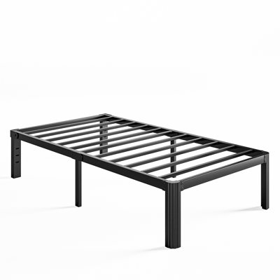 Jalyna Heavy Duty Metal Bed Frame with Round Corners, Box Spring Not Required, Noise Free