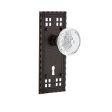 Craftsman Plate with Decorative Keyhole and Crystal Meadows Knob
