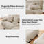 Ensemble de canapé en forme de U Cloud Couch, tissu chenille-695698119