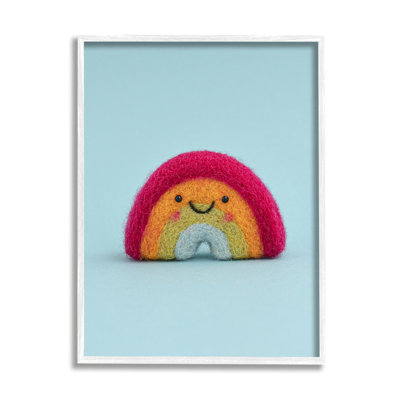 " Happy Smiling Rainbow Blue Background " by Lemon & Sugar