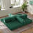 78.7in Green Corduroy Fabric Sofa Bed, Compact Living Room Sofa, 5-In-1 Design Convertible Sofa With 2 Pillows, No Assembly Required, Boneless Couch, Pet-Friendly, Removable Fabric-943714037-943714038-943714039