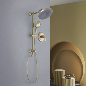 Wall Mounted Exposed Shower Faucet with Anti-Scald Pressure Balance Valve