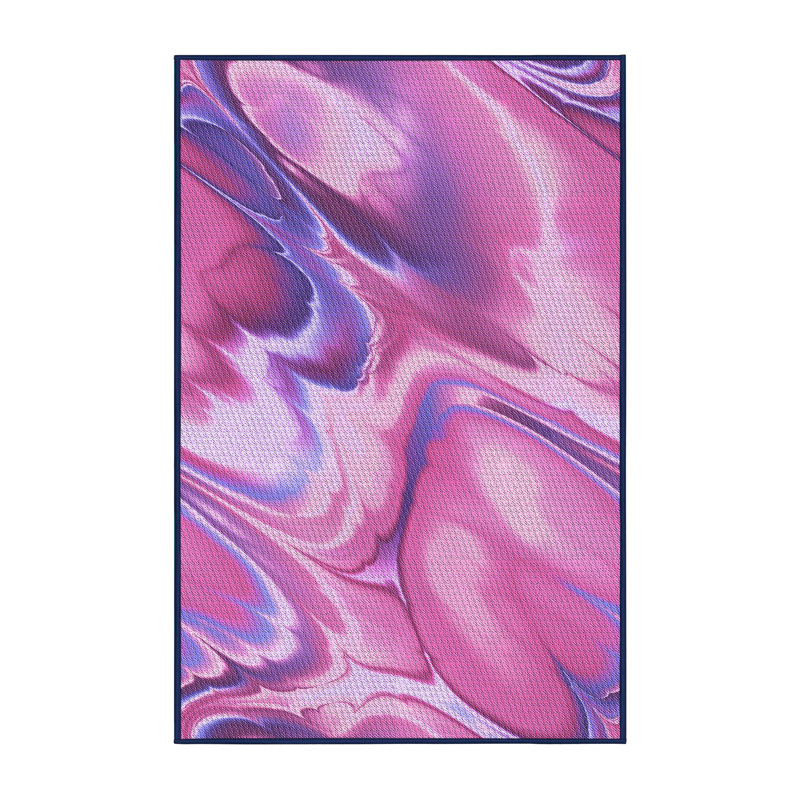Tapis abstrait en laine mauve, Rectangle 2 pi x 4 pi
