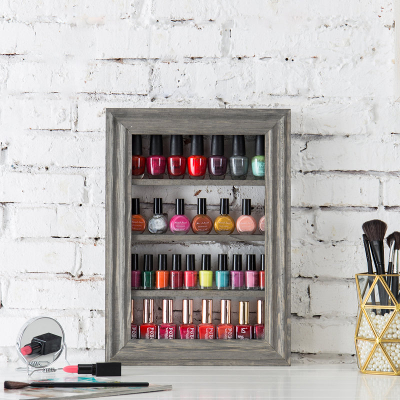 Wood 4 Compartment Makeup Organiser