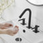 Robinet de salle de bain à large entraxe avec bonde-87196281