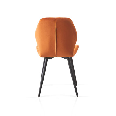 Norred Modern Velvet Dining Chair with Ergonomic Backrest, Set of 4