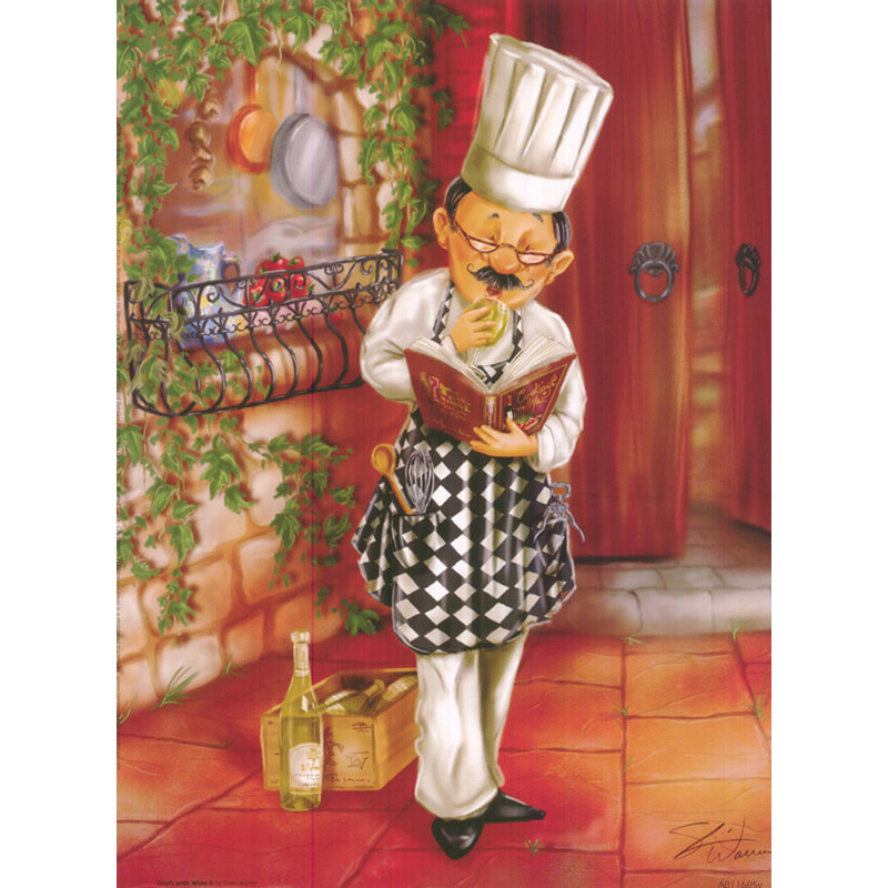 Chefs With Wine II, H 24 po x l 18 po