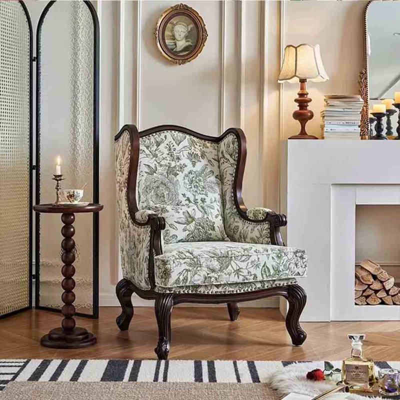 Fauteuil de loisir en jacquard français.