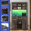 Armoire de bar, armoire à vin, armoire à vin avec porte-bouteilles, station de charge et bande DEL Darissa-1931601103