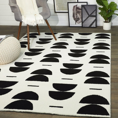 Tapis blanc / noir Pannell