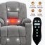 Fauteuil inclinable électrique avec massage, chaleur, ports USB et porte-gobelets-224082077